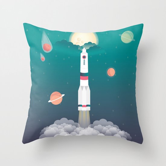 Lift Off Throw Pillow