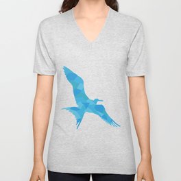 Blue Seagull V Neck T Shirt