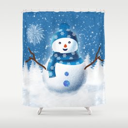 Snowman Shower Curtain