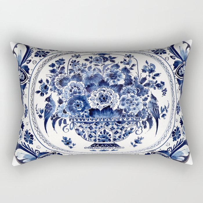 Blue deals rectangle pillow