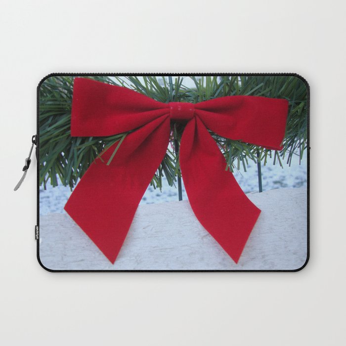 Red Bow for Christmas Laptop Sleeve