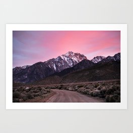 Eastern Sierra Sunset Road  5-14-20 Art Print