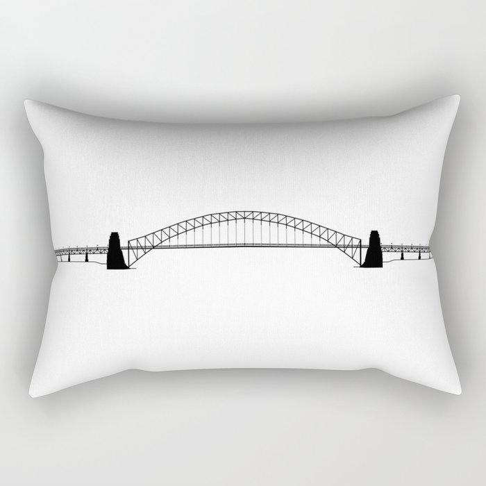 Sydney Harbour Bridge Silhouette Rectangular Pillow