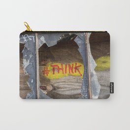 Think Carry-All Pouch | Color, Window, Digital, Seansweeney, Graffiti, Think, Brokenglass, Brokenwindow, Vandals, Vandalism 