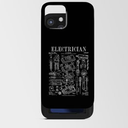Electrician Electrical Worker Tools Vintage Patent Print iPhone Card Case