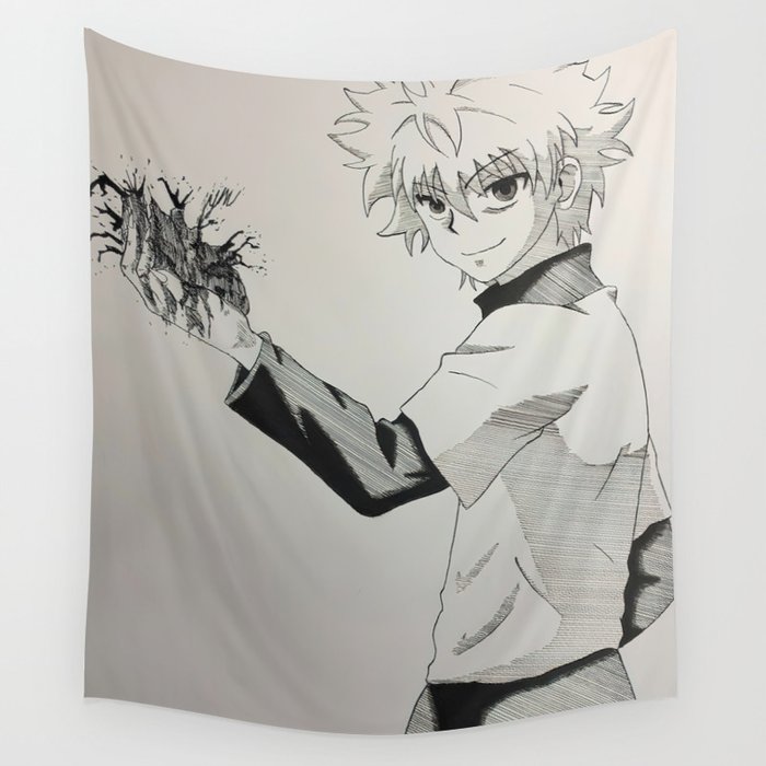 Killua Zoldyck Hunter x Hunter Wall Tapestry by Anabella Holder