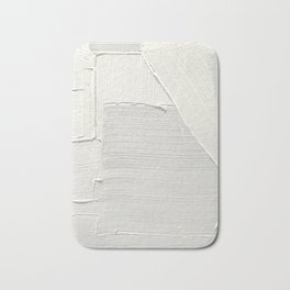 Relief [2]: an abstract, textured piece in white by Alyssa Hamilton Art Bath Mat