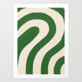 'Pathway' | Abstract art | Green | One color | Art Print