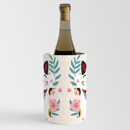 Japanese Lucky Cat with Cherry Blossoms Wine Chiller