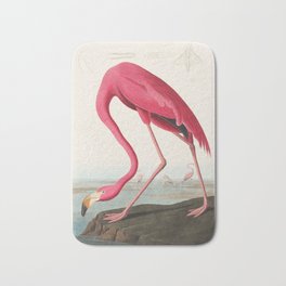Flamingo by John James Audubon Bath Mat | Museum, Illustration, Flamingos, Arthistory, Animal, Historic, Retro, Flamingo, Avian, Natural 