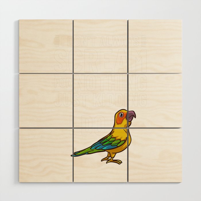 Sun Conure Bird Parakeet Cage Food Parrot Wood Wall Art