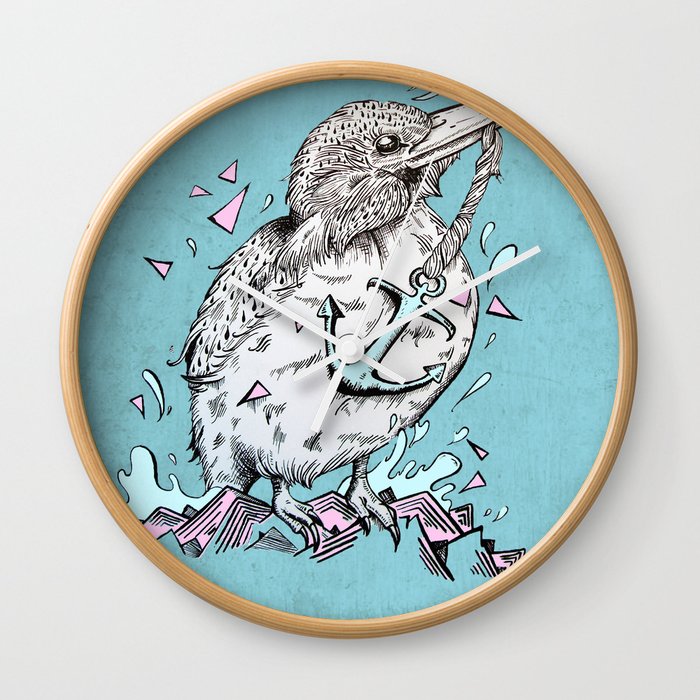 Halcyon Wall Clock by Grace Sandford | Society6