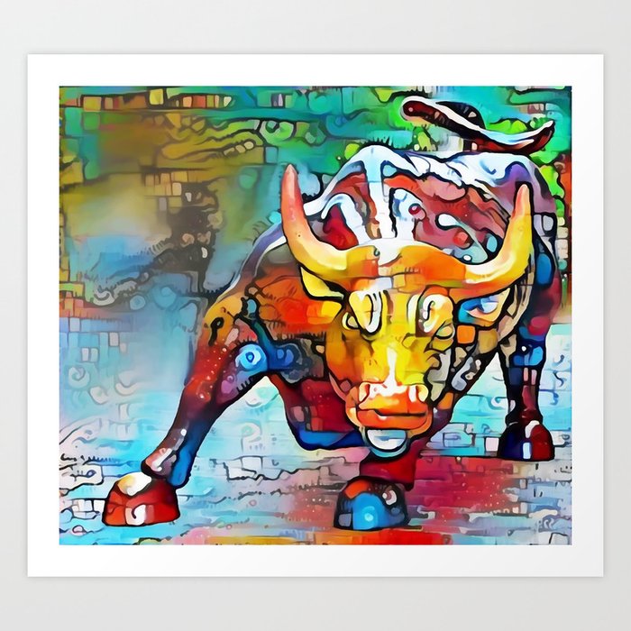 Wall Street Bull Art Print By Siwabudda Society6