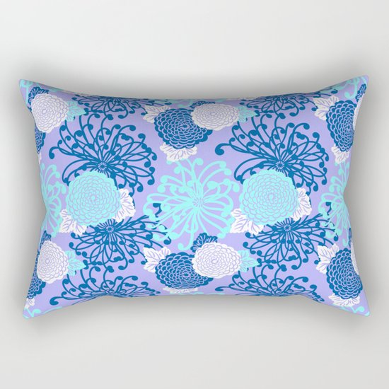Art Deco Flowers Rectangular Pillow