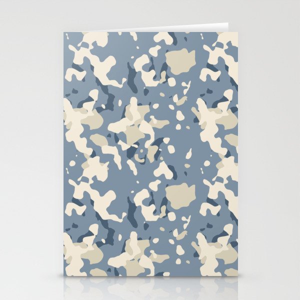 Blue Camouflage Stationery Cards