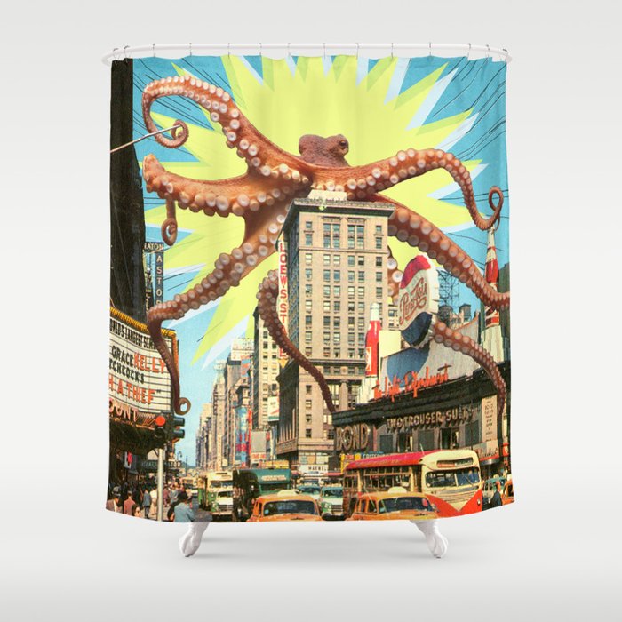 Attack of the Octopus Shower Curtain