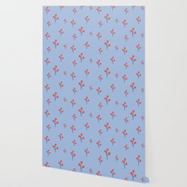 Floral pattern blue Wallpaper