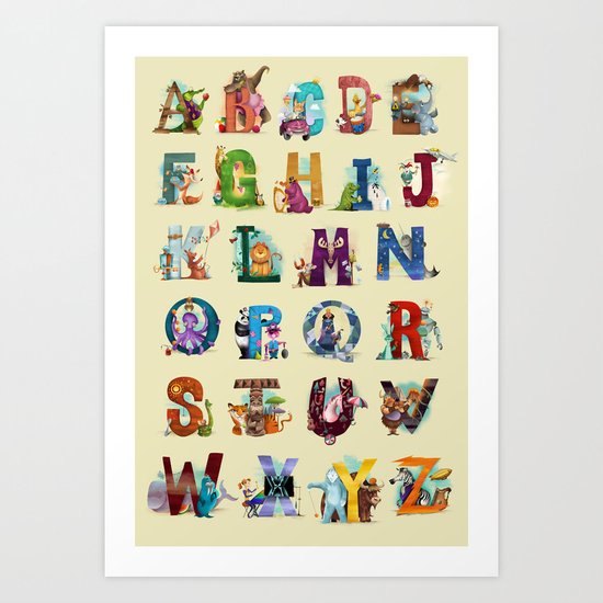 The Animals' Alphabet Art Print