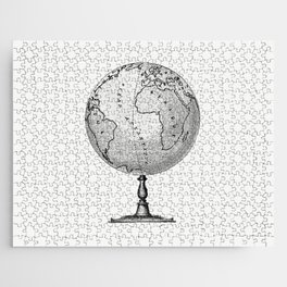 Vintage Victorian Style Atlas Engraving Jigsaw Puzzle