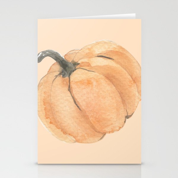 Watercolor Pumpkin Stationery Cards