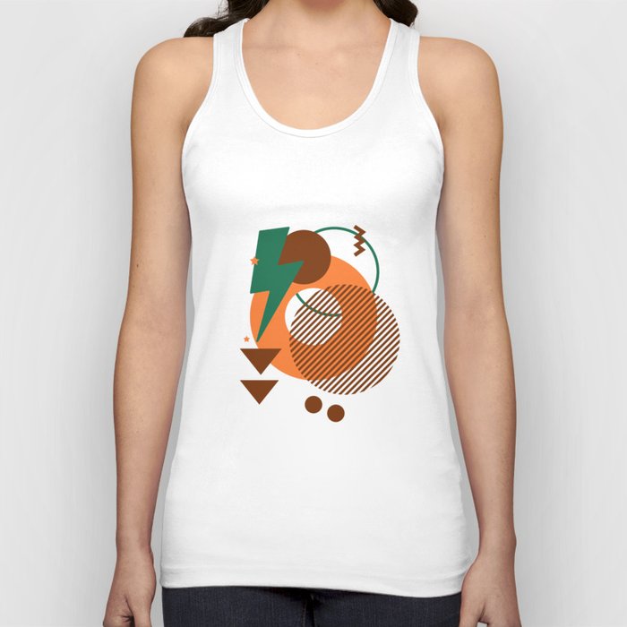 Geometric nature green and brown Tank Top