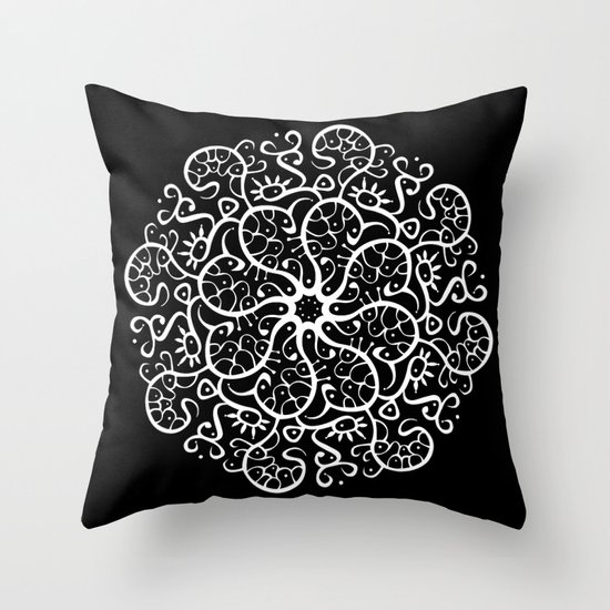 Trepadora Blanca Throw Pillow