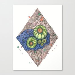 Cactus Purple Rocks Canvas Print