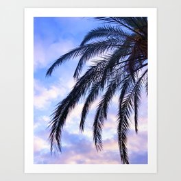 Palm Tree in Sunset Art Print