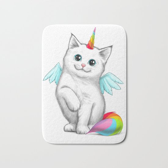 Cat unicorn Bath Mat