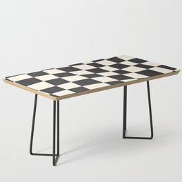 Wavy Checker Black and White Coffee Table