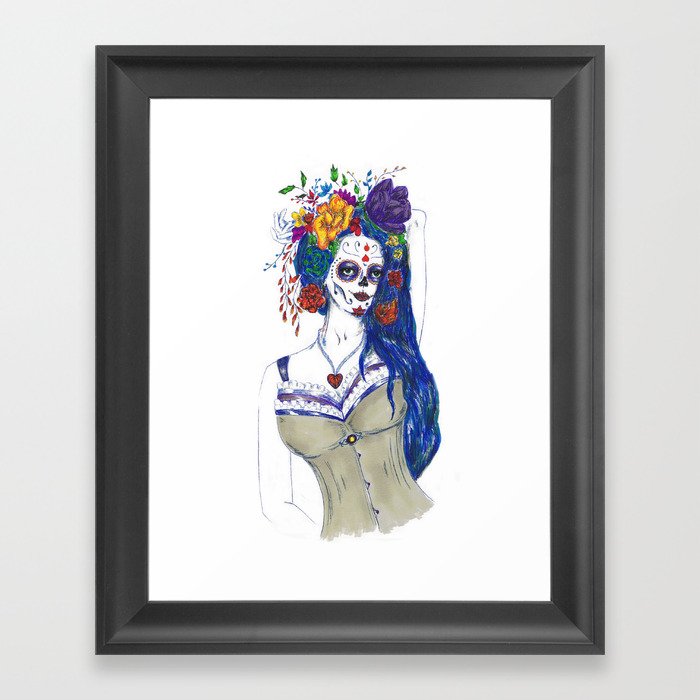 Scull Candy Lady Framed Art Print