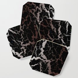 Cracked Space Lava - Brown/White Coaster