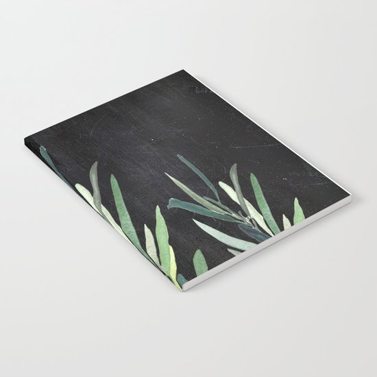 Eucalyptus Branches On Chalkboard Notebook