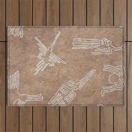 Nazca Lines Pattern Outdoor Rug