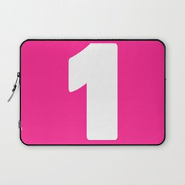 1 (White & Dark Pink Number) Laptop Sleeve