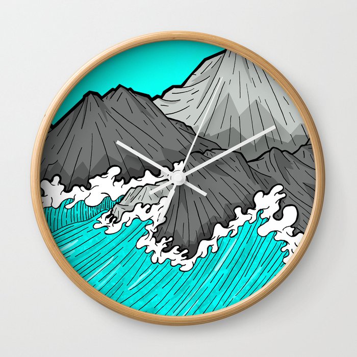 The Rocks And The Sea Wall Clock