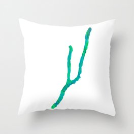 Keuka Lake Watercolor - Blue and green Throw Pillow