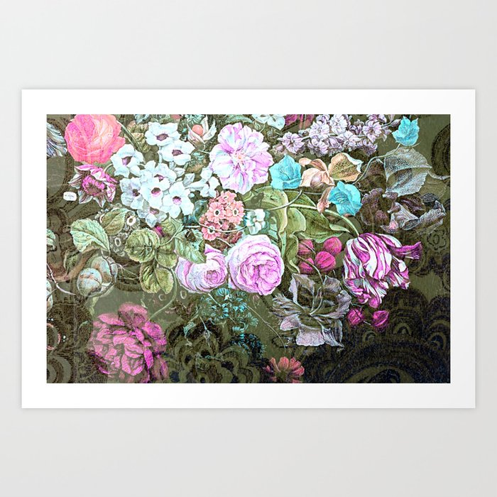 happy floral art print