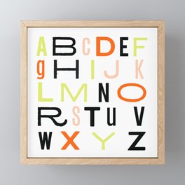 Eclectic Alphabet Framed Mini Art Print