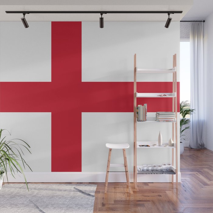  St. George's Cross (Flag of England) - Authentic version to scale and color Wall Mural
