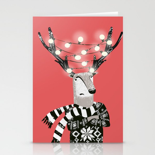 Christmas Bright Reindeer Stationery Cards