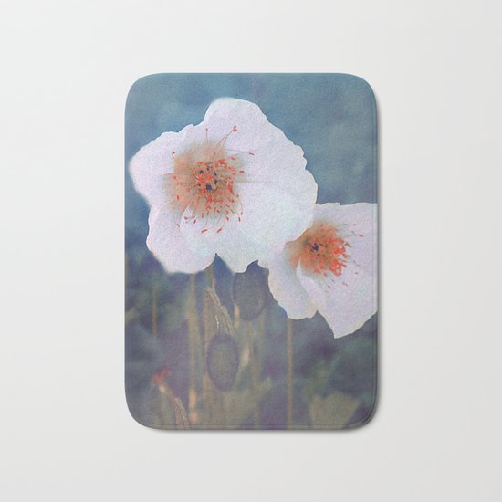 White poppies(2) Bath Mat