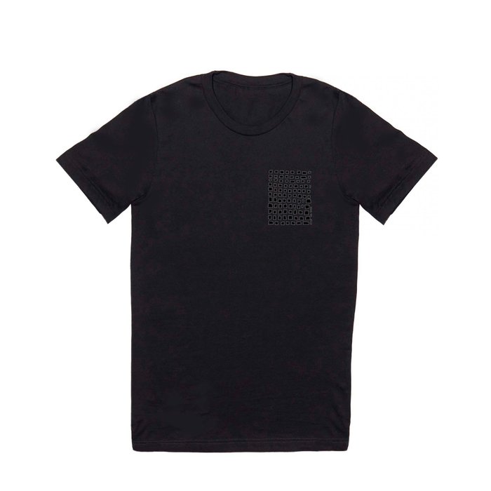 black free squares T Shirt