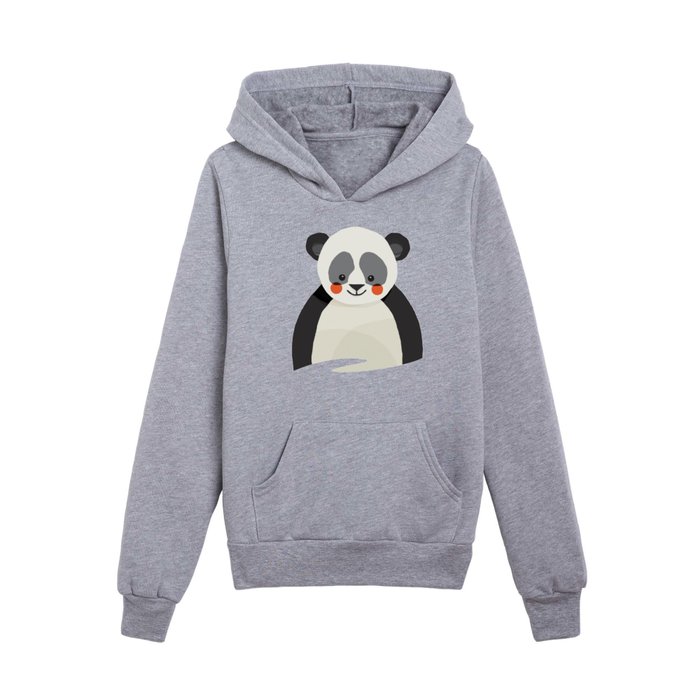 Giant Panda, Animal Portrait Kids Pullover Hoodie