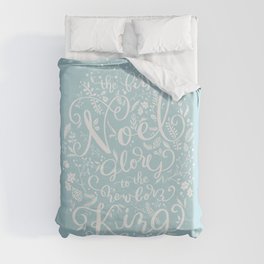 The First Noel Glory To The Newborn King- Christmas  Duvet Cover