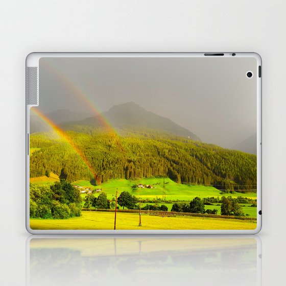 Rainbow in the mountains Laptop & iPad Skin