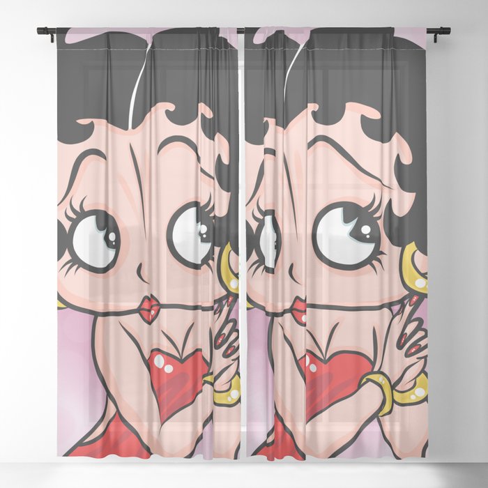Betty Boop OG by Art In The Garage Sheer Curtain