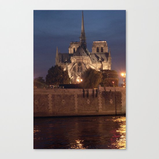Paris by Night: Notre Dame Canvas Print