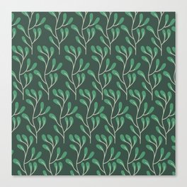 Pattern floral green Canvas Print