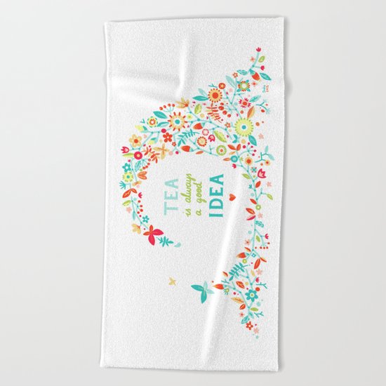 Tea Idea Beach Towel